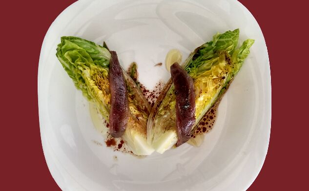 Cogollos con anchoas