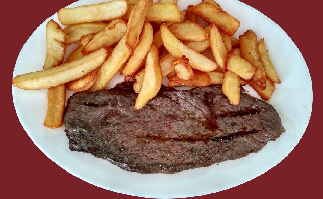 Filete de ternera con guarnición
