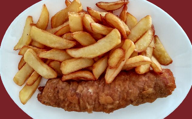 Flamenquín con patatas