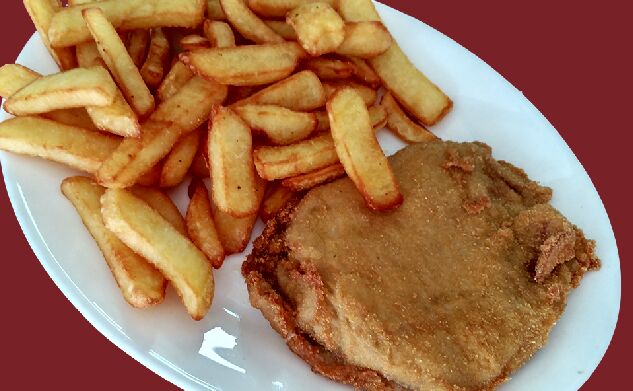 San jacobo con patatas